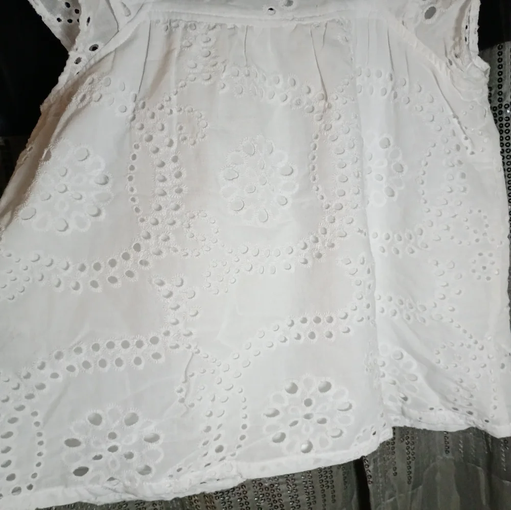 Women's Sanctuary Soft Ruffle Cami White Shirt - Picture 8 of 9